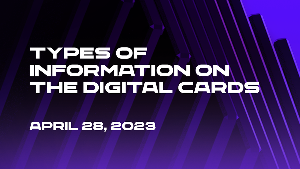 📢 Types of information available on the Digital Cards